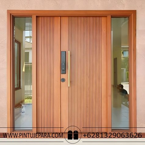 Model Pintu Minimalis dari Kayu 2 Pintu Pintu merupakan salah satu elemen penting dalam desain rumah. Selain berfungsi sebagai pengaman dan pembatas ruangan, pintu juga memiliki peran estetika yang tidak bisa diabaikan. Salah satu model pintu yang sedang populer saat ini adalah pintu minimalis dari kayu dengan 2 pintu. Pintu minimalis dari kayu 2 pintu ... Read more Main Door Designs, Pintu Ganda, Main Doors, Door And Window Design, House Main Door, Flush Door Design, House Front Door Design, Modern Entrance Door, House Main Door Design