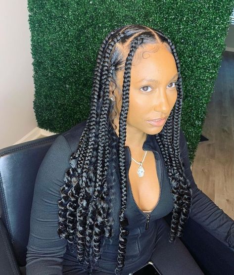 Girly Hairstyles, Braided Hairstyles For Black Women Cornrows, Big Box Braids Hairstyles, Beautiful Black Hair, Braids Hairstyles Pictures, Quick Braided Hairstyles, Protective Hairstyles Braids, Box Braids Styling, Pretty Braided Hairstyles