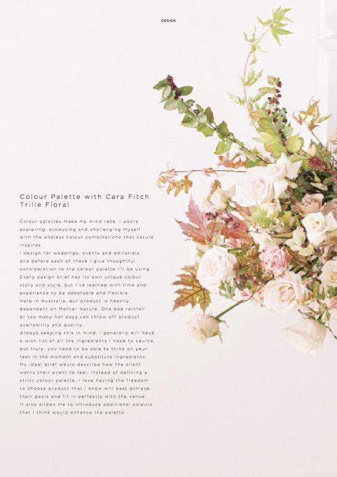 Floral Magazine Cover, Flower Magazine Layout, Cosmetic Brochure, Indesign Layout Inspiration, Camomile Bouquet, Botanical Branding, Poetry Book Cover, Flower Magazine, Magazine Design Cover