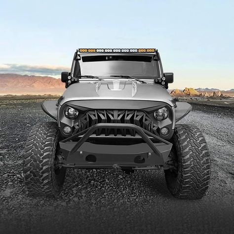 Matte Black Shark Grill For Jeep Wrangler JK 07-18 Jeep Wrangler Accessories, Black Shark, Wrangler Accessories, Grill Cover, Jeep Wrangler, Matte Black, Monster Trucks, Jeep, Unique Design