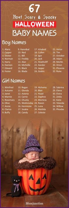 67 Most Scary And Spooky Halloween Names For Your Baby : Halloween is the best time to get creative and playful with baby names. Some people are so enchanted with the scary world that they name their children after famous witches ghosts and goblins. #names #babynames #halloweennames #halloween #scary #baby #girlnames #boynames Baby Names Ideas, Witch Names, Halloween Names, Halloween Crafts Preschool, Baby Name List, Crafts Preschool, Name Inspiration, Unique Baby Names