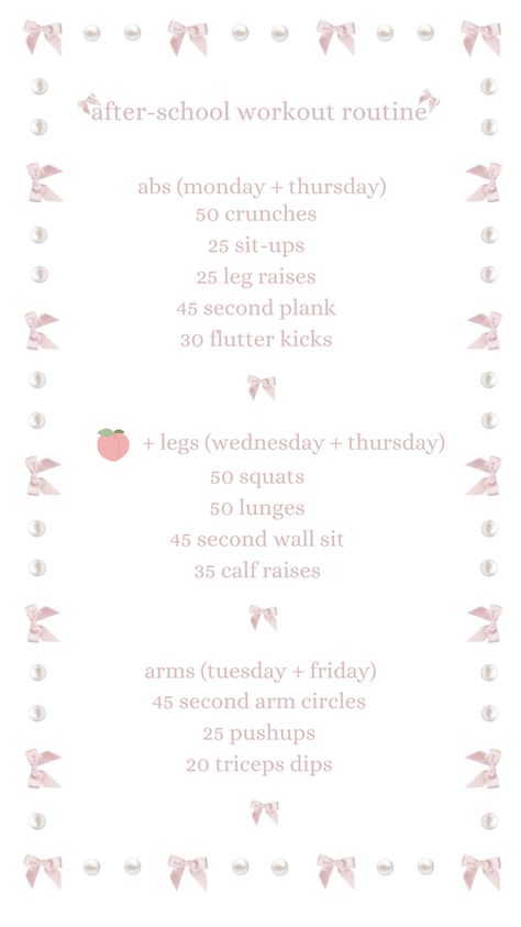 Need a quick pick-me-up after school? This super easy workout is perfect for you! No gym, no equipment—just 15 minutes of fun moves to boost your mood and keep you feeling fab. Perfect for building strength, staying flexible, and de-stressing after a busy day. Pin this for a cute, simple routine that fits right into your daily life! 🎀🌸 Easy Workout Beginner, Simple Work Out Routine, After School Workout Routine, Perfect After School Routine, After School Workout, Wonyoungism Tips, Lunch Workout, Easy Morning Workout, School Workout