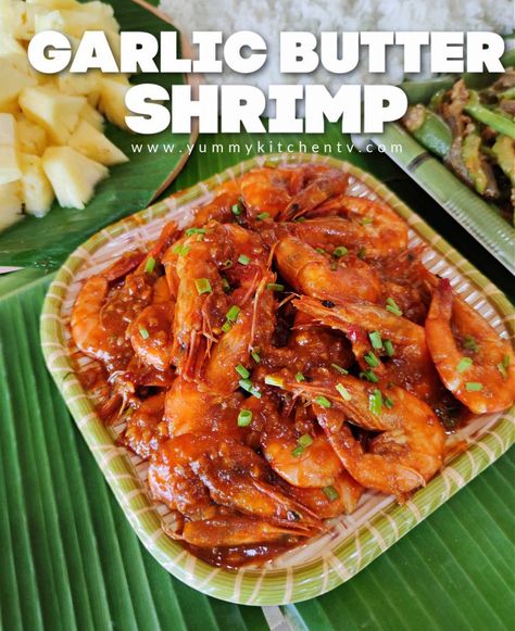 Butter Prawn, Buttered Shrimp Recipe, Prawn Dishes, Fresh Shrimp, Mushroom Dish, Garlic Butter Shrimp, Prawn Recipes, Sweet Butter, Easy Seafood