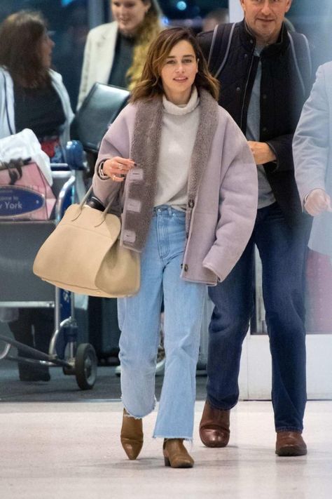 Emilia Clarke Street Style, Clark Outfit, Emilia Clarke Style, Wardrobe Outfits, Emilia Clarke, Celebrity Street Style, 가을 패션, Airport Outfit, Work Attire