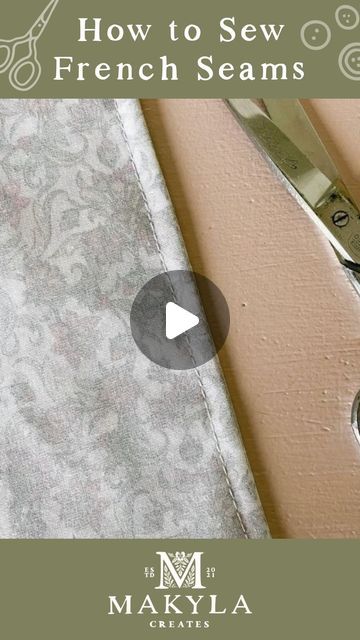 Makyla Creates | Homemaking, Sewing, Recipes on Instagram: "Learn How to sew a French Seam in 4 Easy Steps! 

French seams can look intimidating but I promise you they’re not. 

If you don’t have an overlocker French Seams can be a great way to sew your garments together to stop fraying 😄

#howtosew #learntosew #sewingbeginner #frenchseams" French Seam, I Promise You, Sewing For Beginners, How To Sew, Learn To Sew, Easy Step, Easy Steps, I Promise, Biscuits