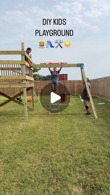 Selena Tamez Davila on Instagram: "insta didn’t let me upload the whole thing, so part 2 will be uploaded right away! ☀️  #diy #diyprojects #backyard #backyarddiy #outdoor #playground #kidsplay #swingset #kidsdiy #diyhome #diycouple #playgrounddesign #diyideas #kidsactivities" Swingset Plans Diy, Diy Playground Backyard, Diy Swingset, Diy Backyard Playground, Playground Backyard Diy, Diy Kids Playground, Swing Set Diy, Kids Backyard Playground, Diy Playground