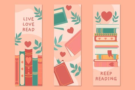 Hand drawn flat design bookmark design | Free Vector #Freepik #freevector #illustration-set #hand-drawn-illustration #set #pattern-collection Book Mark Illustration, Bookmark Graphic Design, Bookmark Design Graphics, Bookmark Design Art, Bookmarks Illustration, Bookmark Vector, Stack Of Books Illustration, Book Mark Design, Luca Fersko