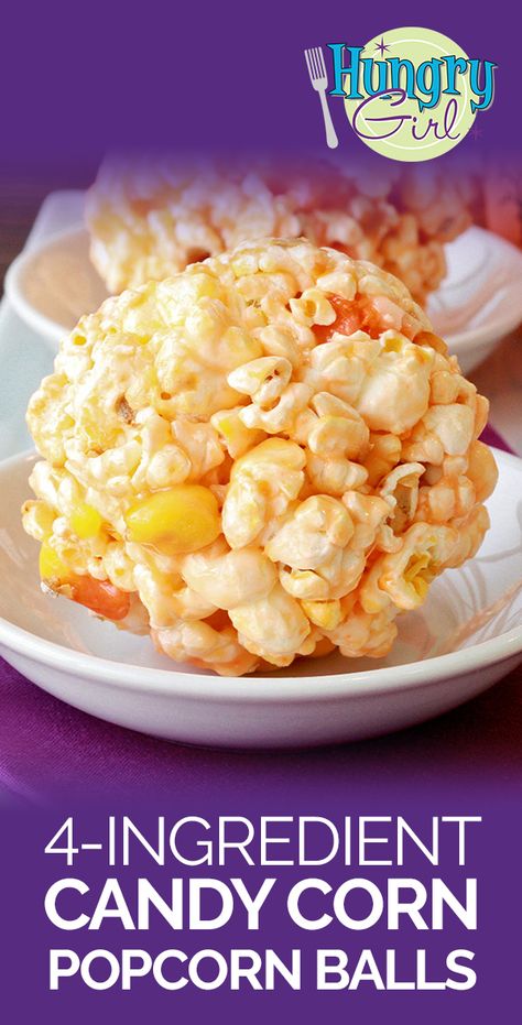 Pumpkin Spice Popcorn Balls, Popcorn Balls Recipe Easy Halloween, Popcorn Balls Without Corn Syrup, Reduced Calorie Recipes, Candy Corn Popcorn Balls, Popcorn Balls Recipe Easy, Popcorn Candy Mixture, Holiday Theme Food, Candy Corn Recipe