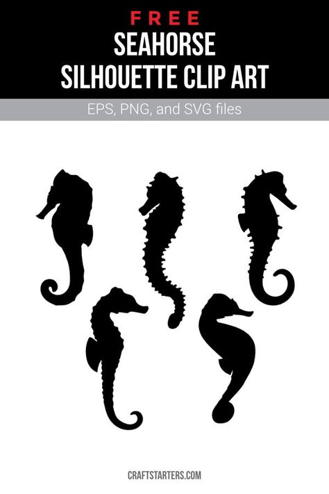 Seahorse Silhouette, Silhouette Clip Art, Silhouette Stencil, Png Transparent, Cricut, Clip Art, Illustrations, Art