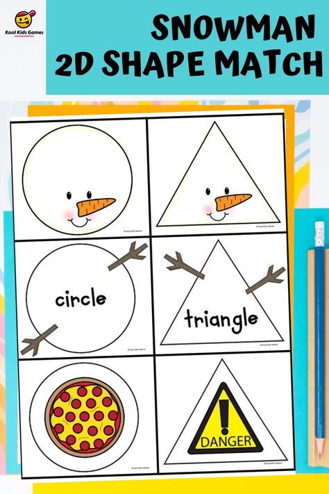 Add these Snowman Shape Puzzles to your lesson plan on shapes for preschoolers today! In this preschool shape activity, your students will match the snowman shapes to real life 2D shapes. Upgrade your preschool winter theme toolbox now! #preschoolshapeactivity #lessonplanonshapesforpreschoolers #preschoolwintertheme #reallife2Dshapes #snowmanshape Preschool Winter Theme, Shapes For Preschoolers, Snowman Real, Snowman Shapes, Shapes Puzzles, Winter Math Centers, Winter Theme Preschool, Shape Activities Preschool, Preschool Winter