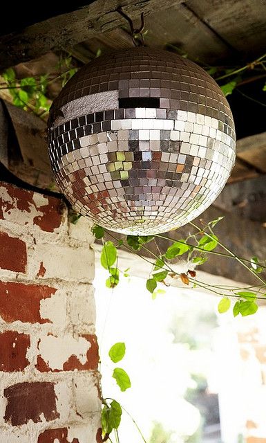 Totally. Disco ball in the garden. Entertaining House, Dream Boat, Mirror Ball, Disco Balls, Whimsical Decor, Disco Ball, Secret Garden, Garden Furniture, Decorating Your Home