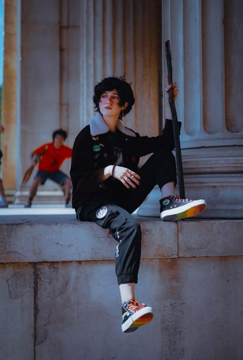 Heroes Of Olympus Cosplay, Percy Jackson Flying Shoes, Nico Di Angelo Inspired Outfits, Will Solace Cosplay, Solangelo Cosplay, Nico X Will, Greek Cosplay, Percy Cosplay, Pjo Cosplay