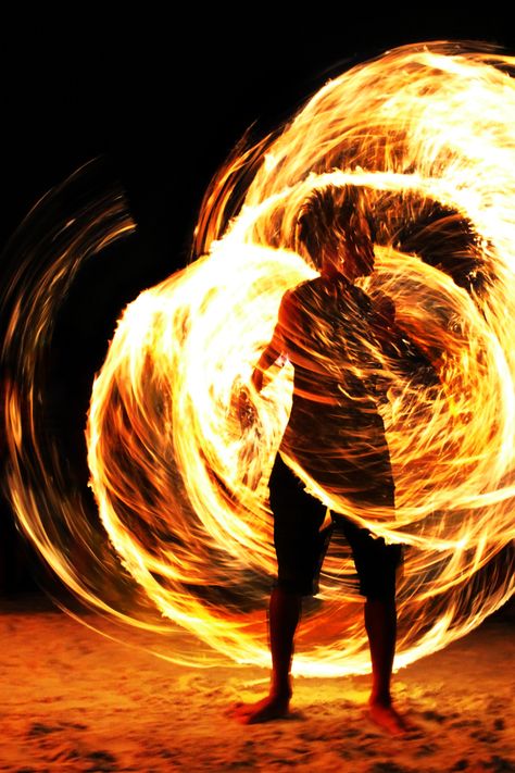 Fire Poi, Full Moon Party, Fire Dancer, Slow Shutter Speed, Moon Party, Slow Shutter, Fire Element, Beltane, The Full Moon