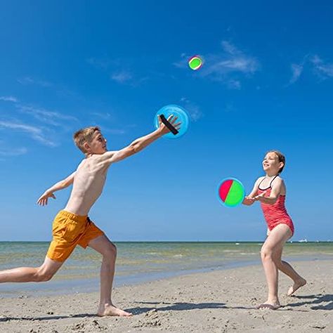 From the brand Sticky Toss and Catch Ball Set Toys That Repeat What You Say OUTDOOR TOYS FOR KIDS - Play catch with the classic game set from the 90s.... Check more at https://liveitupdeals.com/product/ayeboovi-toss-and-catch-ball-game-outdoor-toys-for-kids-beach-toys-pool-toys-outdoor-yard-games-for-3-4-5-6-7-8-9-10-year-old-boys-girls-easter-basket-stuffers-upgraded/ Games At The Beach, Kids Playing Games, Kids Beach Toys, Outdoor Yard Games, Girls Easter Basket, Outdoor Toys For Kids, Kids Beach, Yard Games, Easter Basket Stuffer