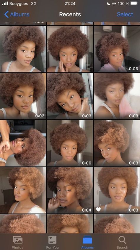 Honey Brown Hair, Natural Afro Hairstyles, Dyed Hair Inspiration, Dyed Natural Hair, Natural Hair Beauty, Natural Hair Styles Easy, No Makeup, Baddie Hairstyles, Hair Color For Black Hair