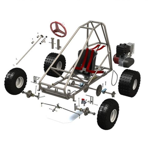 Go Kart Off Road, Go Kart Designs, Go Kart Kits, Go Kart Frame Plans, Build A Go Kart, Kart Cross, Go Kart Frame, Homemade Go Kart, Go Kart Plans