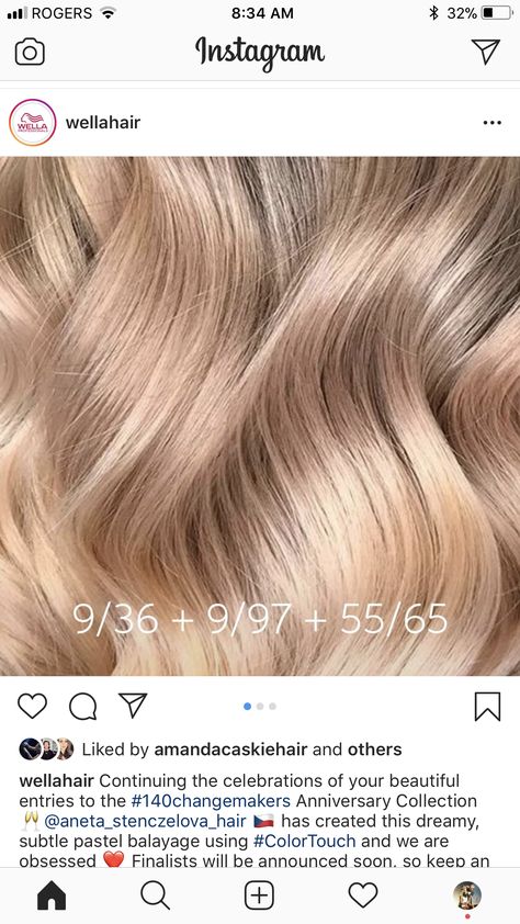 Champagne Blonde Hair Wella, Champagne Blonde Hair, Wella Hair Color, Color Formulas, Ash Brown Hair, Wella Color Fresh, Hair Toner, Hair Color Formulas, Wella Hair