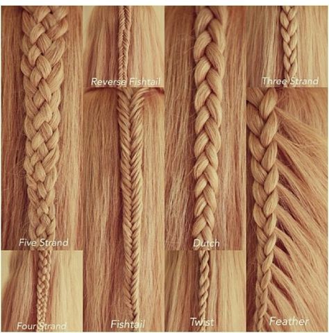 Different styles Kinds Of Braids, Different Types Of Braids, Types Of Braids, Beautiful Braids, Hairstyles Braids, Dream Hair, Love Hair, Braids Hairstyles, Hair Stuff