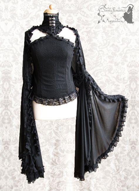 Odd Fashion, Goth Outfit Ideas, Detached Sleeves, Witch Fashion, Dark Romantic, Gothic Clothes, Witchy Fashion, Steampunk Clothing, Wolfram