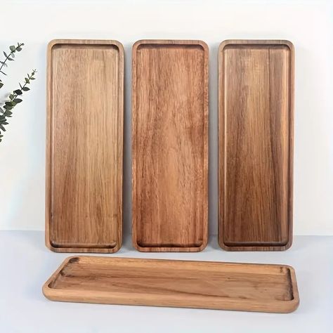 Acacia Wood Fruit Plate Wooden Fruit Plate Fruit Plate - Temu Small Cheese Boards, Wood Serving Platter, Coffee Table Accessories, Bathroom Vanity Tray, Wooden Platters, Bathtub Tray, Dessert Party, Breakfast Tray, Wooden Serving Trays