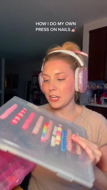 TIKTOK: reaganbaylee why i stopped going to the nail salon and how i do my press on nails at home 🫶💅🏼✨ #pressonnails #pressons #nailart #diynailsathome #diynails Press On With Acrylic, Press On Tips, Press On Nails With Glue, How To Use Press On Nails, How To Design Press On Nails, How To Make Press On Nails Look Acrylic, How To Put On Nails, How To Make Stick On Nails, Glue On Acrylic Nails