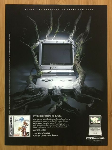 Sword of Mana Gba Game Boy Advance 2003 vintage print ad/Poster Officiel RPG Art | eBay Game Ads, Retro Games Poster, Y2k Posters, Ad Poster, Retro Gaming Art, Starship Design, Vintage Video Games, Vintage Poster Design, Best Ads