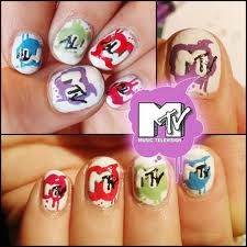 MTV Nail Art Mtv Music Television, Retro Nails, Perfect Eyes, Entertainment Music, Nail Polish Designs, Prom Nails, Cool Nail Designs, Nail Paint, Mani Pedi