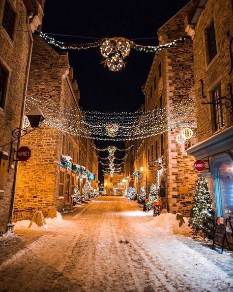 Christmas in Old Quebec! Canada Christmas, Old Quebec, Old Montreal, Canada Photos, Christmas Travel, Quebec City, Canada Travel, Magical Places, Travel Inspo