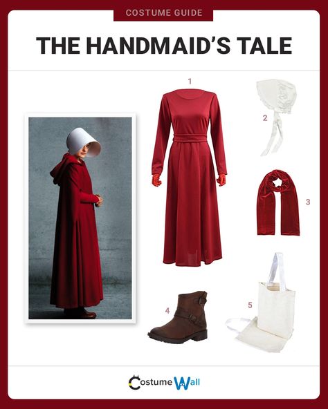 The best costume guide for dressing up like a Handmaiden who appears in red from the award-winning HULU series, The Handmaid's Tale. Handsmaid Tale Costume Couple, Handmaiden Tale Costume, Handmaid's Tale Costume, Handmaids Tale Costume Halloween, Handmaidens Tale, Handmaids Tale Costume, A Handmaids Tale, Victorian Maid, Handmade Tale