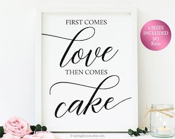 Wedding Cake Sign Wedding Sign Simple Wedding Signs Cake | Etsy Donuts Printable, Dessert Bar Wedding Sign, Wedding Dessert Table Decor, Wedding Direction Signs, Wine Bar Sign, Bar Deco, Dessert Table Sign, Wedding Directions, Unplugged Wedding Sign