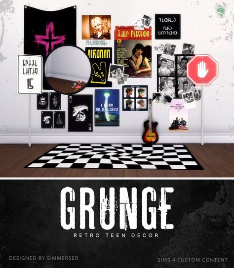 Teen Grunge Decor | Patreon Sims 4 Apartment Clutter Cc, Sims 4 Grunge Furniture, Emo Sims 4 Cc Furniture, Grunge Sims 4 Cc Furniture, Sims4cc Build, Sims 4 Room Decor Cc, Sim4 Furniture, Sims 4 Cc Clutter, Teen Grunge