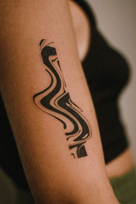 Tattoo Abstract Tattoo Men, Astronomical Tattoo, Unique Minimalist Tattoo, Simple Tattoo Ideas, Tattoos Cool, Swirl Tattoo, Inspo Tattoo, Cyberpunk Tattoo, Abstract Tattoo Designs