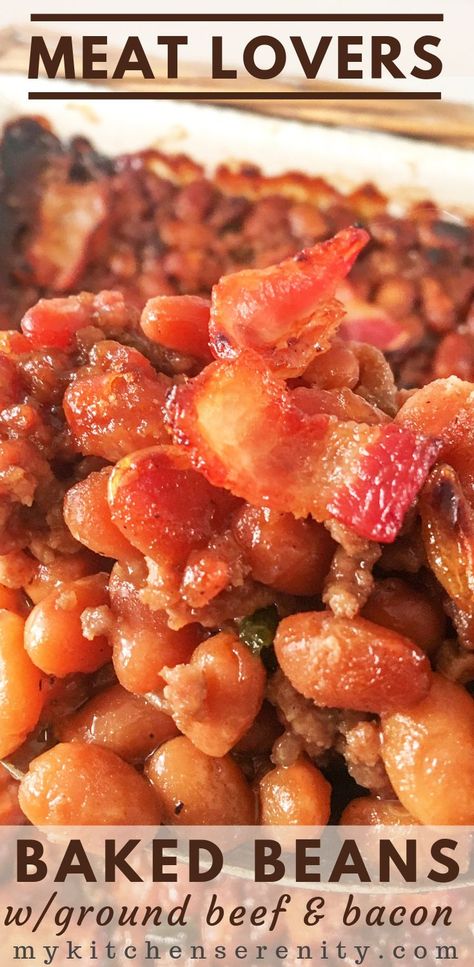 Baked Beans With Hamburger And Bacon, Baked Beans With Ground Beef And Bacon, Baked Bean Casserole Ground Beef, Southern Baked Beans With Ground Beef, Southern Style Baked Beans, Ground Beef Baked Beans, Best Baked Beans Recipe, Baked Beans With Hamburger, Baked Beans With Ground Beef