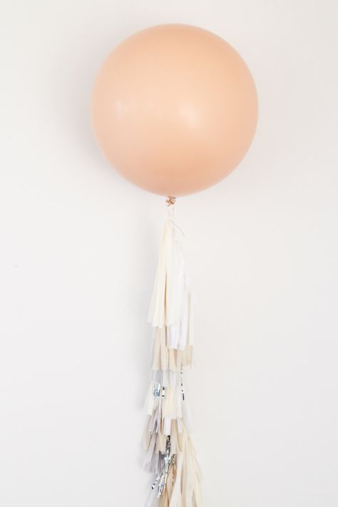 36 inch Giant Peach Balloon Tassel Garland -Gray Party Decoration, Balloon Garland, Pink Tassel Garland, Photo Shoot Prop, and Wedding Decor by BlushBazaar on Etsy (null) Gray Party Decorations, Balloon Garland Pink, Peach Balloons, Balloon Tassel Garland, Unicorn Party Balloons, Peach Party Decorations, Blush Balloons, Peach Baby Shower, Balloon Tassel