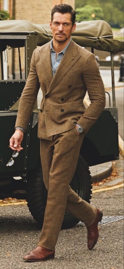 Casual Suit Look, 1930s Mens Fashion, Drowsy Chaperone, Double Breasted Suit Men, Graduation 2025, Throwback Photos, Brown Suit, Classy Suits, Street Brands