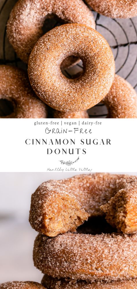 Vegan Gluten Free Donut Recipe, Grain Free Doughnut Recipes, Paleo Apple Donuts Recipe, Sugar Free Doughnut Recipe, Paleo Doughnut Recipes, Aip Donut Recipe, Coconut Flour Donuts Baked, Almond Flour Baked Donut Recipe, Cassava Flour Donut Recipe