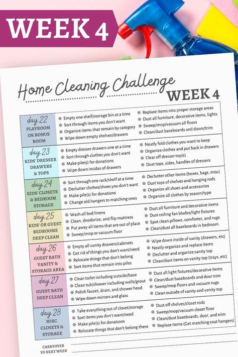 Need help with house cleaning tips and free printable cleaning checklists? Use this 5 week whole home cleaning and organizing challenge to declutter, deep clean, and organize your whole home! Great for spring cleaning or holiday cleaning, too! Super handy cleaning checklists to use for every room of the house! Cleaning Binder Printables Free, Whole House Cleaning Checklist, Household Printables, Cleaning Checklist Printable Free, Cleaning Lists, Homemaking Binder, Organization Challenge, Cleaning And Organization, Cleaning Plan