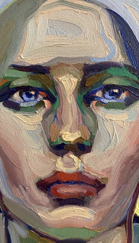 Expressive Self Portrait Drawing, Impressionistic Portraits, Impasto Portrait, Portrait Painting Ideas, Tracing Art, Art Alevel, Abstract Portrait Painting, A Level Art Sketchbook, Portraiture Painting