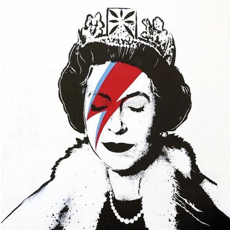 Banksy Street Art, Banksy, David Bowie, Queen Elizabeth, Street Art, Ukraine, Queen