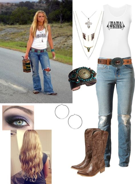 "Kerosene - Miranda Lambert" by cinda-jane ❤ liked on Polyvore Western Dance Outfit, Spring Country Outfits, Mode Country, Mode Rockabilly, Dresses Country, Cowgirl Stuff, Country Clothes, Outfits Simple, Date Night Outfits