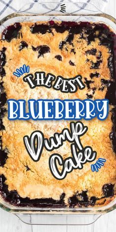 Our Blueberry Dump Cake is as easy as it gets. It only has four ingredients (including canned blueberry pie filling and boxed cake mix)! Then, just as the name suggests, you dump them all together, and bake! In no time, you have a delicious blueberry dessert. Canned Blueberry Pie Filling, Blueberry Pie Filling Recipes, Blueberry Dump Cake, Blueberry Dump Cake Recipes, Cabin Food, Blueberry Desserts Recipes, Cobbler Recipes Easy, Blueberry Dump Cakes, Dump Recipes