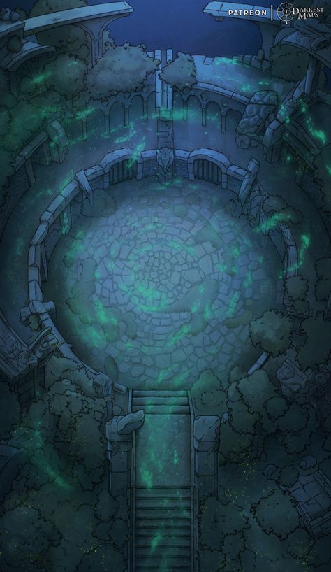 #ttrpg #battlemap #dndmap #darkestmaps #encounter Feywild Battlemap, Dnd Arena Battlemap, Castle Battlemap, Ruined City Battlemap, Underground Temple Battlemap, City Battlemap, Ruined Castle Battlemap, Underground Ruins Battlemap, Underdark Battle Map