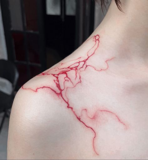 Biomech Tattoo, Red Veins, Dream Tattoos, Piercing Tattoo, Creative Tattoos, Body Mods, Pretty Tattoos, Body Tattoos, A Tattoo