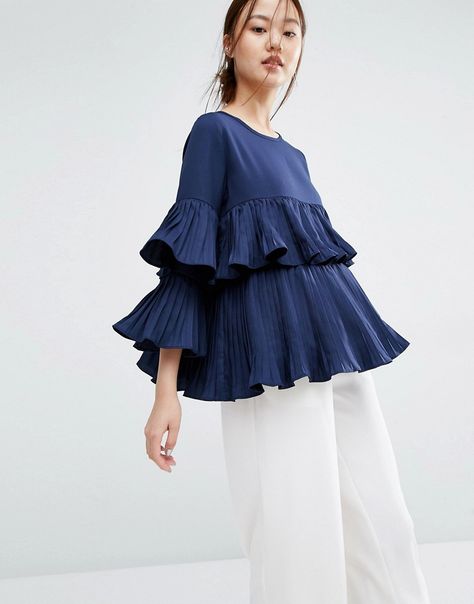 All the Best Stuff on Asos Right now | Mae Amor Frock Designs For Girl, Áo Blu, Short Frocks, Short Frock, Hijab Styles, Muslimah Fashion Outfits, Frock Design, Trendy Tops, Blouse Dress