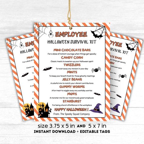 Staff Halloween Treats, Candy Bar Poster, Team Appreciation, Bar Poster, Staff Gifts, Employee Appreciation Gifts, Fun Treats, Employee Appreciation, Survival Kit