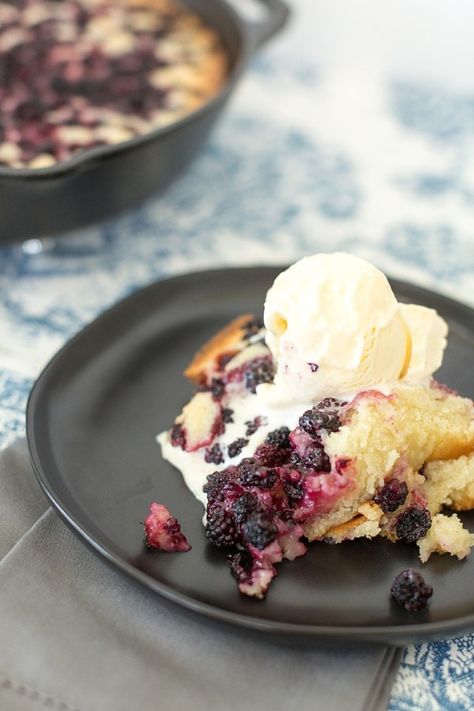 Fresh Summer Dewberry Cobbler - The Hurried Hostess Dewberry Cobbler Recipe, Dewberry Cobbler, Cobbler Recipe, Flaky Crust, Self Rising Flour, Cobbler Recipes, Fresh Summer, Recipe Images, Vanilla Ice