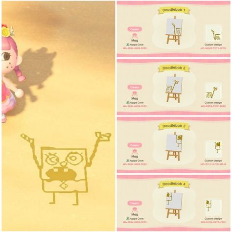 Cute Non-Clothing Custom Design Codes For Animal Crossing: New Horizons - myPotatoGames Motif Acnl, Animal Crossing 3ds, Ac New Leaf, Animal Crossing Funny, Animal Crossing Memes, Animal Crossing Guide, Animal Crossing Qr Codes Clothes, Animal Crossing Wild World, Qr Codes Animal Crossing