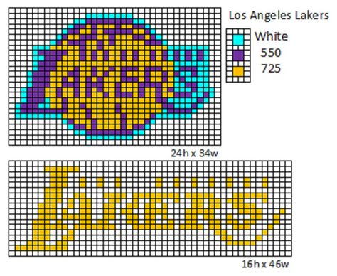 Los Angeles Lakers by cdbvulpix.deviantart.com on @deviantART Lakers Crochet, Nba Logos, Los Angeles Lakers Logo, Lakers Logo, Graph Crochet, Scarf And Hat, Pony Bead Patterns, Hand Embroidery Patterns Flowers, Nba Logo