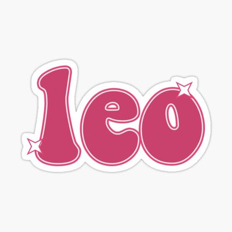 "leo" cute pink sparkly typography design. this is a perfect birthday gift (or simply a gift in general) for a friend or significant other, that is a big horoscope believer and love the astrology world. • Millions of unique designs by independent artists. Find your thing. Preppy Stickers Pink, Leo Sticker, Wall Grid, Preppy Stickers, Book Crafts Diy, Sign Sticker, Leo Horoscope, Leo Sign, Pink Sparkly