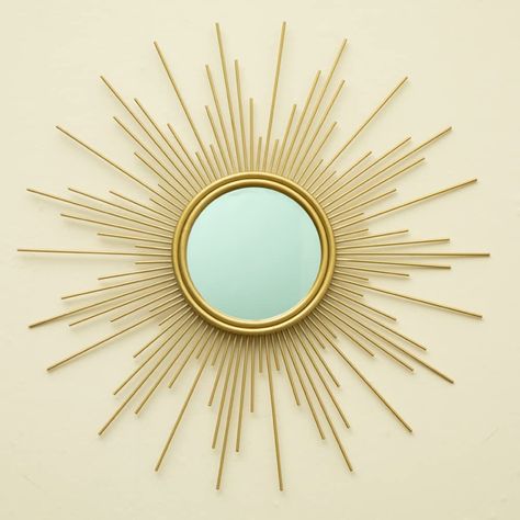 PRICES MAY VARY. 24" sunburst mirror, this stylish and eye-catching decor piece is the perfect addition to your bathroom, living room, bedroom, office, and entryway Sunburst Mirror Wall, Small Modern Living Room, Boho Mirror, Sun Mirror, Gold Sunburst, Decorative Mirrors, Mirror Gold, Sunburst Mirror, Gold Sun